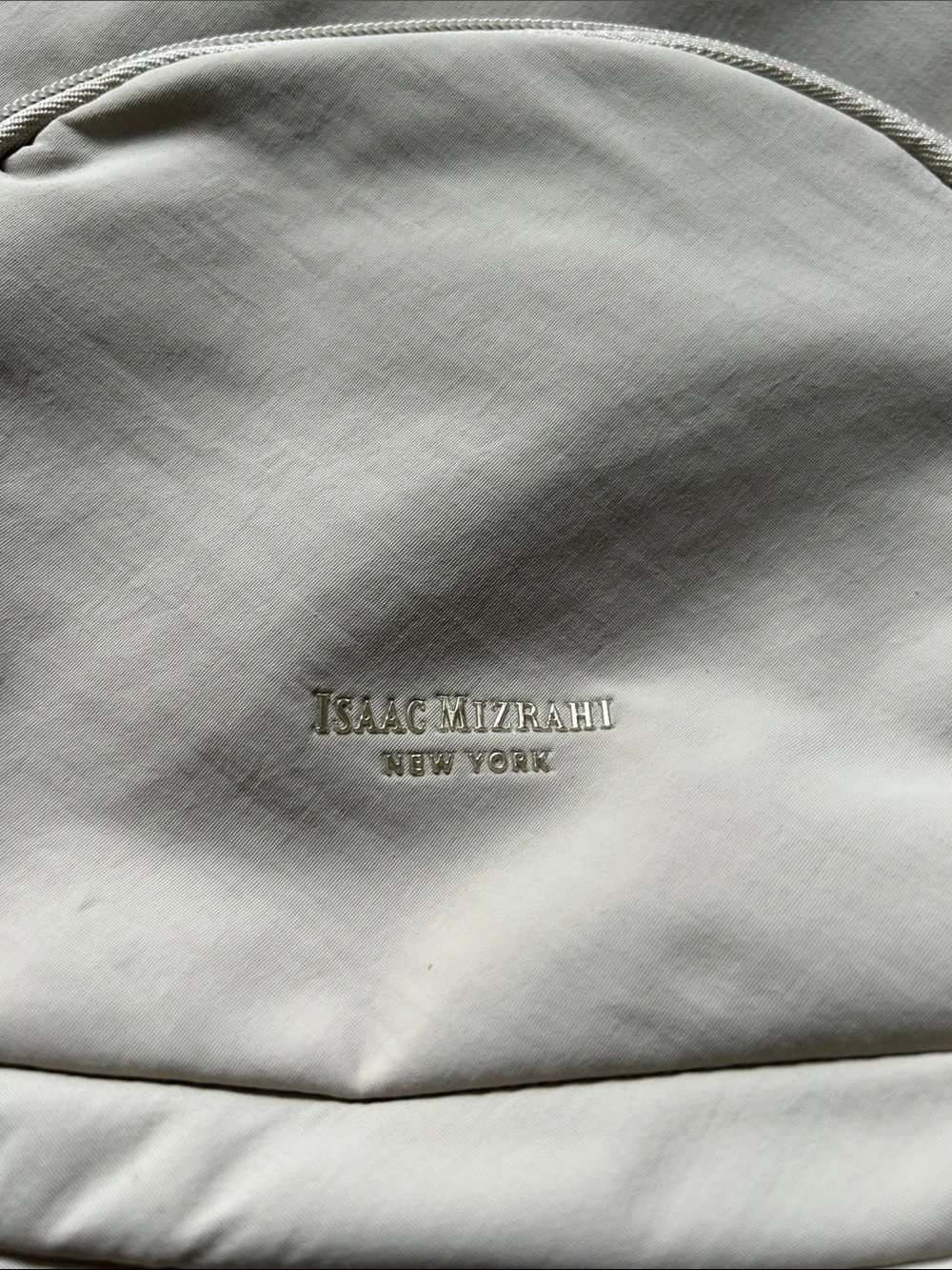 Isaac Mizrahi NY Neutral Taupe Backpack With insulated pouch and laptop sleeve - Picture 4 of 6